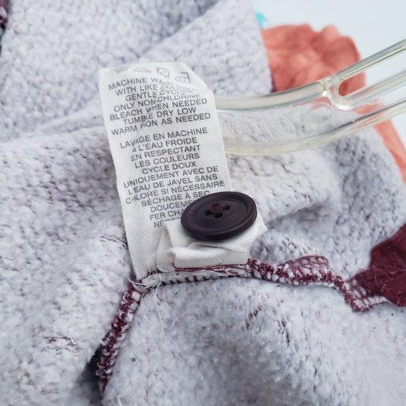 Vintage 90s Fossil 54 Buttoned Red/White Sweatshirt Pullover XL - Picture 4 of 5